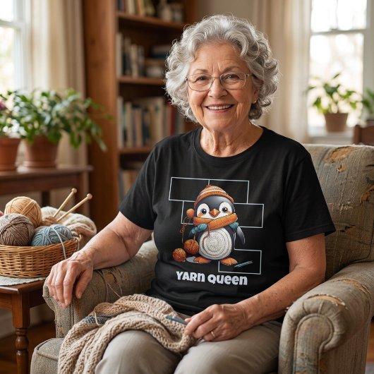 かぎ針編み好きな母や祖母へのペンギンの退職祝い Tシャツ