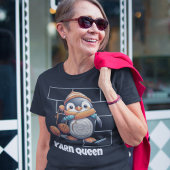かぎ針編み好きな母や祖母へのペンギンの退職祝い Tシャツ