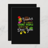 かぎ針編み好き|かぎ編みが大好き サンキューカード (正面/裏面)