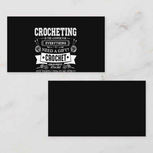 かぎ針編み好き|かぎ編みが大好き 名刺 (正面/裏面)