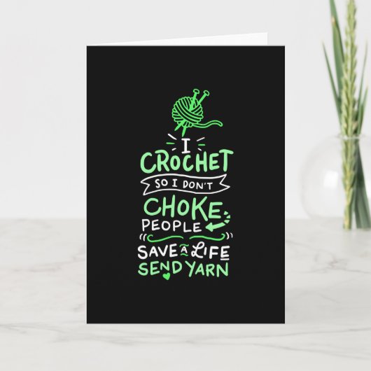 かぎ針編み愛好家へのプレゼント カード (正面)