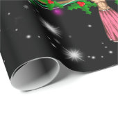 かぎ針編み機器，クリスマスツリーに覆われた光 ラッピングペーパー (ロールコーナー)