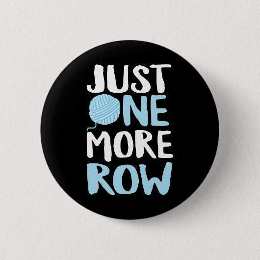 かぎ針編み糸とフック針 缶バッジ (正面)