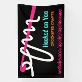 かぎ針編み糸のステッチクラフトショーの表示 横断幕 (縦)