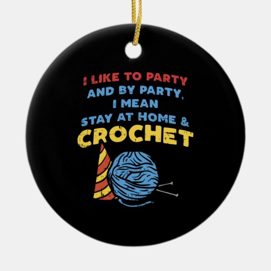 かぎ針編み糸 セラミックオーナメント (正面)