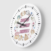 かぎ針編み要素円「毎分に引っ掛かる」 ラージ壁時計 (傾斜)