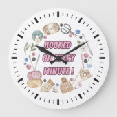 かぎ針編み要素円「毎分に引っ掛かる」 ラージ壁時計 (正面)