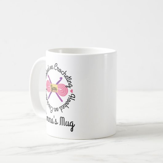 かぎ針編み贈り用かぎ針糸 コーヒーマグカップ (正面左)