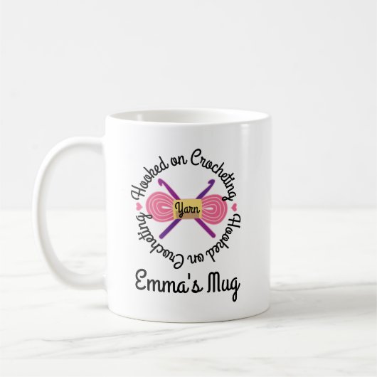 かぎ針編み贈り用かぎ針糸 コーヒーマグカップ (左)