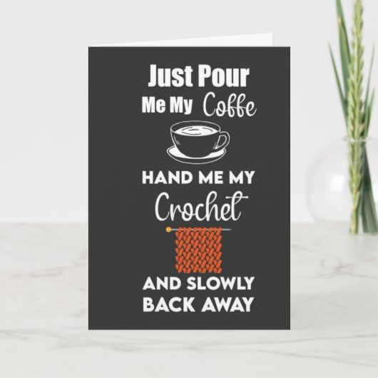 かぎ針編み カード 編み物 毛糸 手芸 編み物 編み人 (正面)