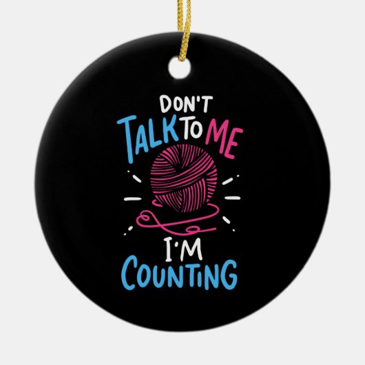 かぎ針編み セラミックオーナメント (正面)