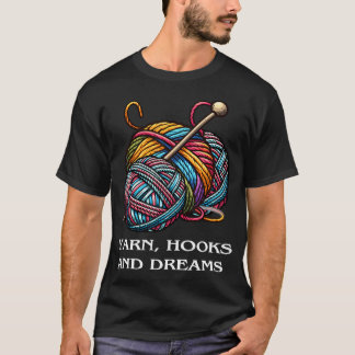 かぎ針編み 毛糸 フック 夢 クラフター ファイバー Tシャツ