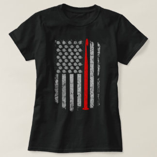 かぎ針編み-米国-旗のTシャツ Tシャツ