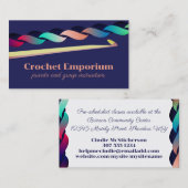 かぎ針縫い糸ステッチ糸クラフクラス 名刺 (正面/裏面)