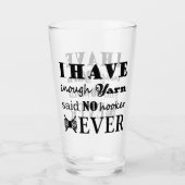 かぎ針・不十分なヤーンクラフトタイポグラフィ タンブラーグラス (正面)