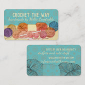 かぎ針bを用いた手引き撚り糸巻き 名刺 (正面/裏面)