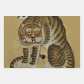 かくれている虎の民画とカササギ ラッピングペーパーシート (正面3)