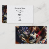 かごのクロチェットとスレッド – プラチナ 名刺 (正面/裏面)