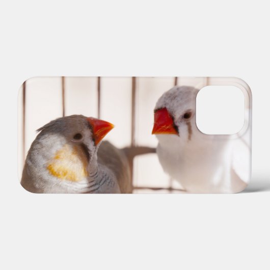 かごの中にかわいいフィンチ鳥2羽 Case-Mate iPhoneケース (裏面 (横))