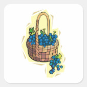 かごの中のブドウ スクエアシール (正面)