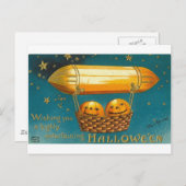 かごの中の飛んでいるかぼちゃ ポストカード (正面/裏面)