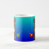 かごを持った小さなクマ コーヒーマグカップ (中央)