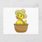 かごを持つ農夫としてのダック ポストカード (正面)