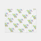 かさの付いた釣り魚 フリースブランケット (正面(横))