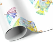 かさの付いた釣り魚 ラッピングペーパー (ロールコーナー)