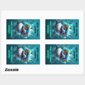 かじっ生き延びて戦うトゥレットのステッカー 長方形シール (シート)