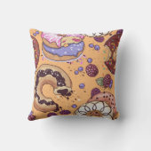 かじられたドーナツのイラスト クッション (裏面)