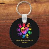 かじ付き脊髄症候群認識度ハンドギフト キーホルダー (正面)