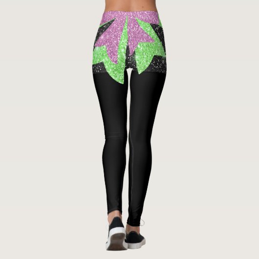 かすかなきらきら光るファッションポップ・アートのレギンス レギンス (裏面)