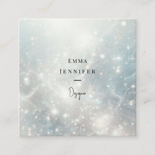 かすかな優しいグリッターの背景 スクエア名刺 (正面)