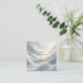 かすかな優しいグリッターの背景 スクエア名刺 (スタンド正面)