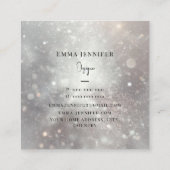 かすかな優しいグリッターの背景 スクエア名刺 (裏面)