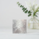 かすかな優しいグリッターの背景 スクエア名刺 (スタンド正面)