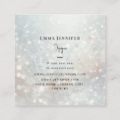 かすかな優しいグリッターの背景 スクエア名刺 (裏面)