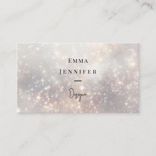 かすかな優しいグリッターの背景 名刺 (正面)