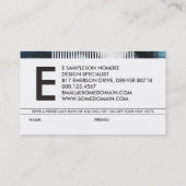 かすませたモノグラムは友人を参照します 紹介カード (裏面)