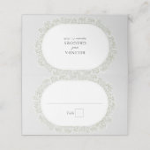 かすみ草のモノグラム 結婚式の花 プレイスカード (外部開封)