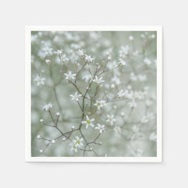 かすみ草の花のボタニカルフォトグラフィー スタンダードカクテルナプキン