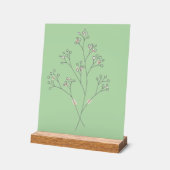 かすみ草の花 - 細い線の芸術 アクリルサイン (傾斜)