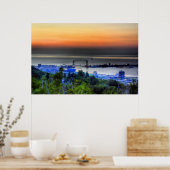 かすんだ朝 ポスター (キッチン)