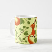 かすんだ枝に赤いリス。 コーヒーマグカップ (正面左)