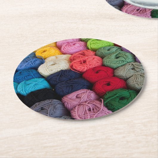 かせのヤーン ラウンドペーパーコースター (アングル)