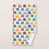 かたつむりのパーティーパターンタオル バスタオルセット (ハンドタオル)