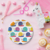 かたつむりのパーティーパターン ペーパープレート (パーティー)