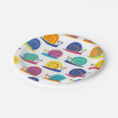 かたつむりのパーティーパターン ペーパープレート (アングル)