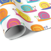 かたつむりのパーティーパターン ラッピングペーパー (ロールコーナー)